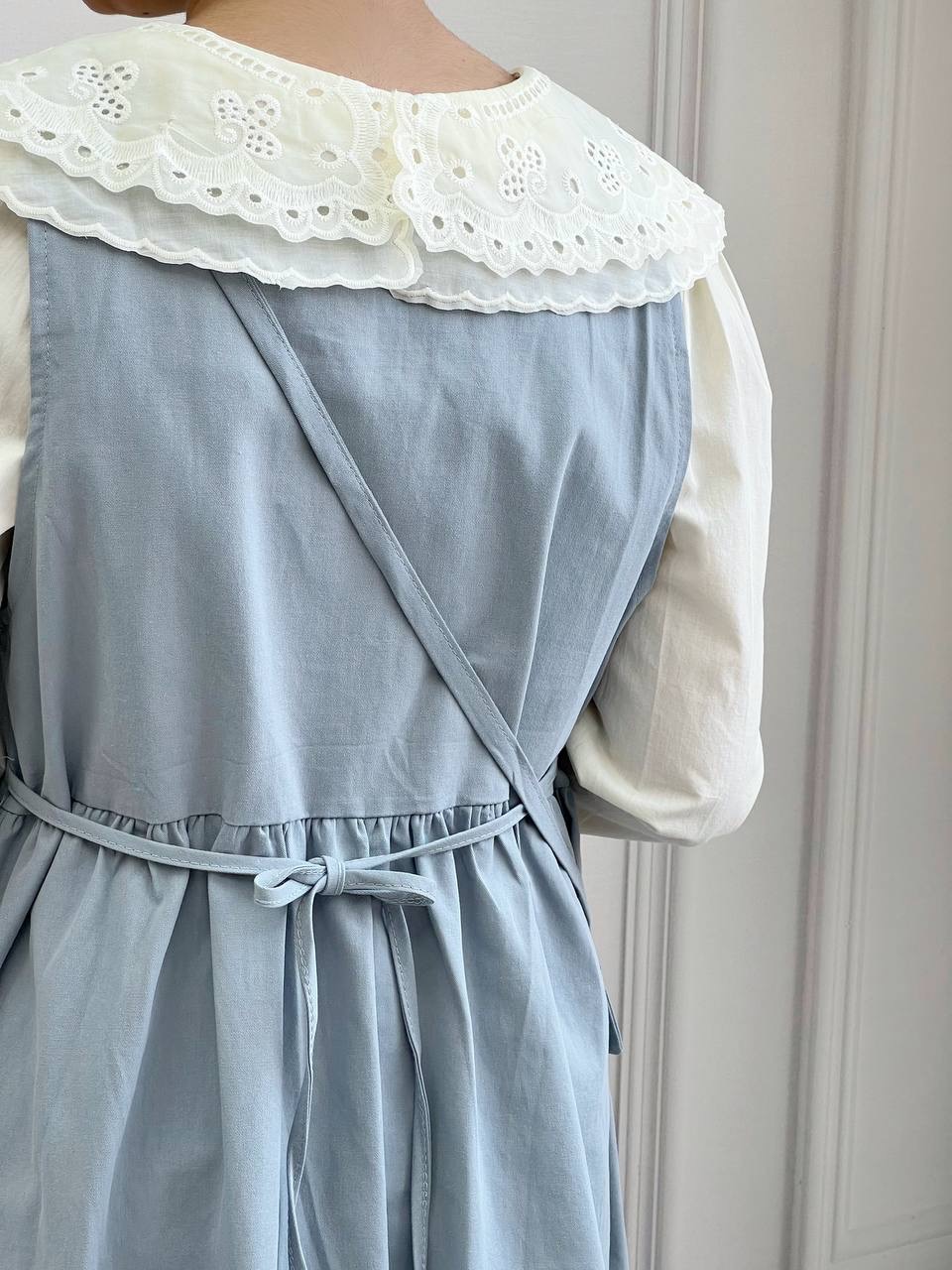 شومیز یقه خامه دوزی کتان نخ کد 3786