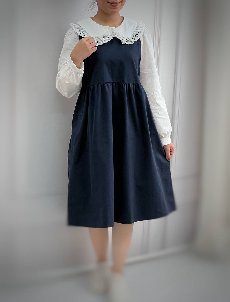 ست سارافون کتان + کیف کد 3787