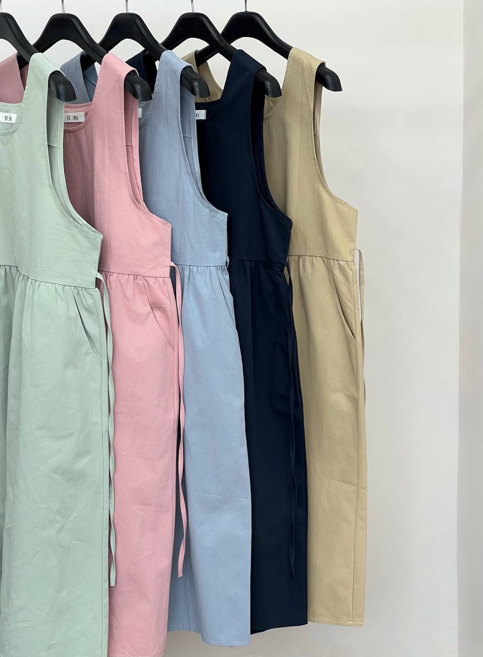 ست سارافون کتان + کیف کد 3787