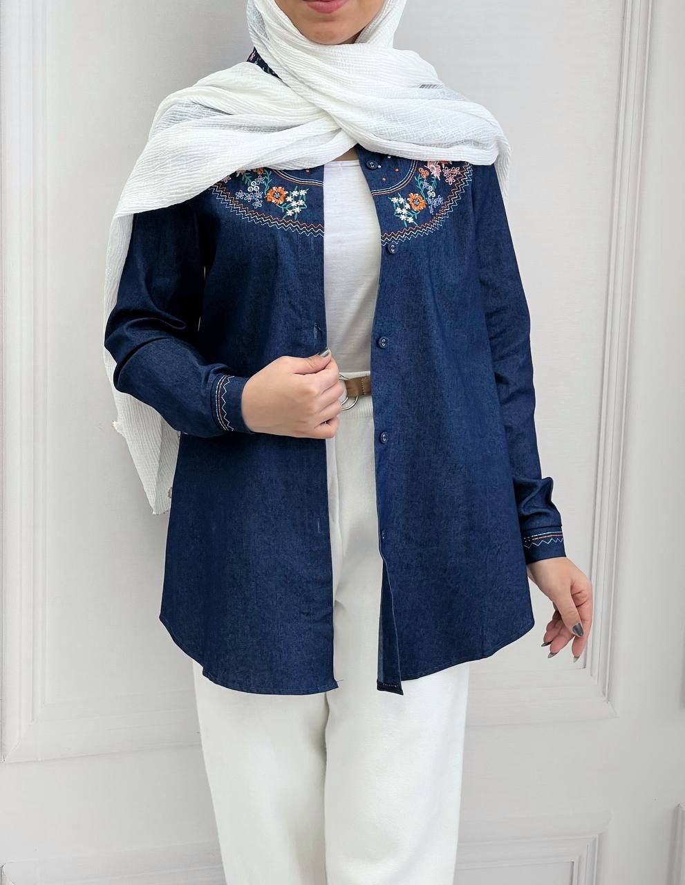 مانتو جین کاغذی مدل 4 کد 3789