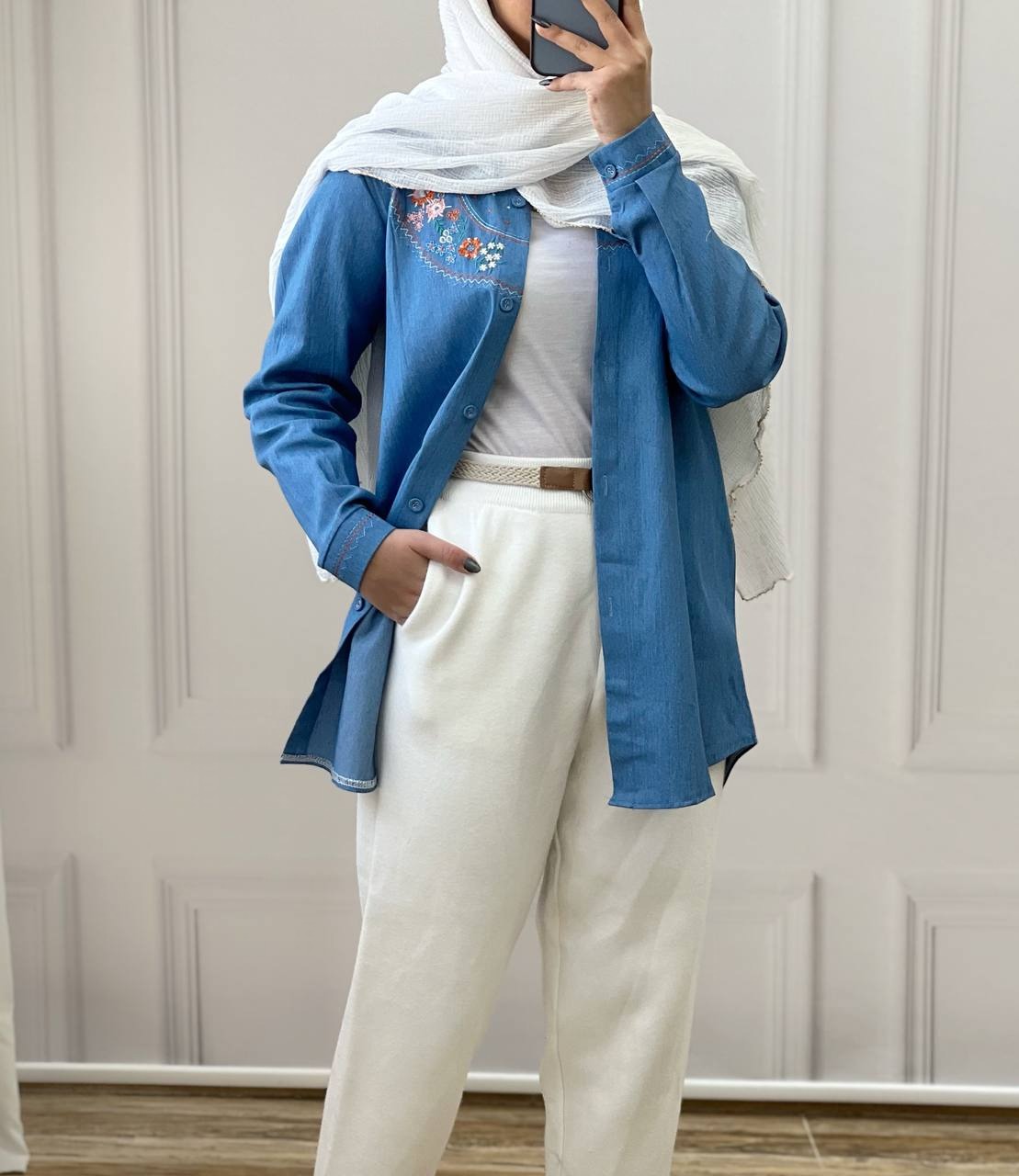 مانتو جین کاغذی مدل 4 کد 3789