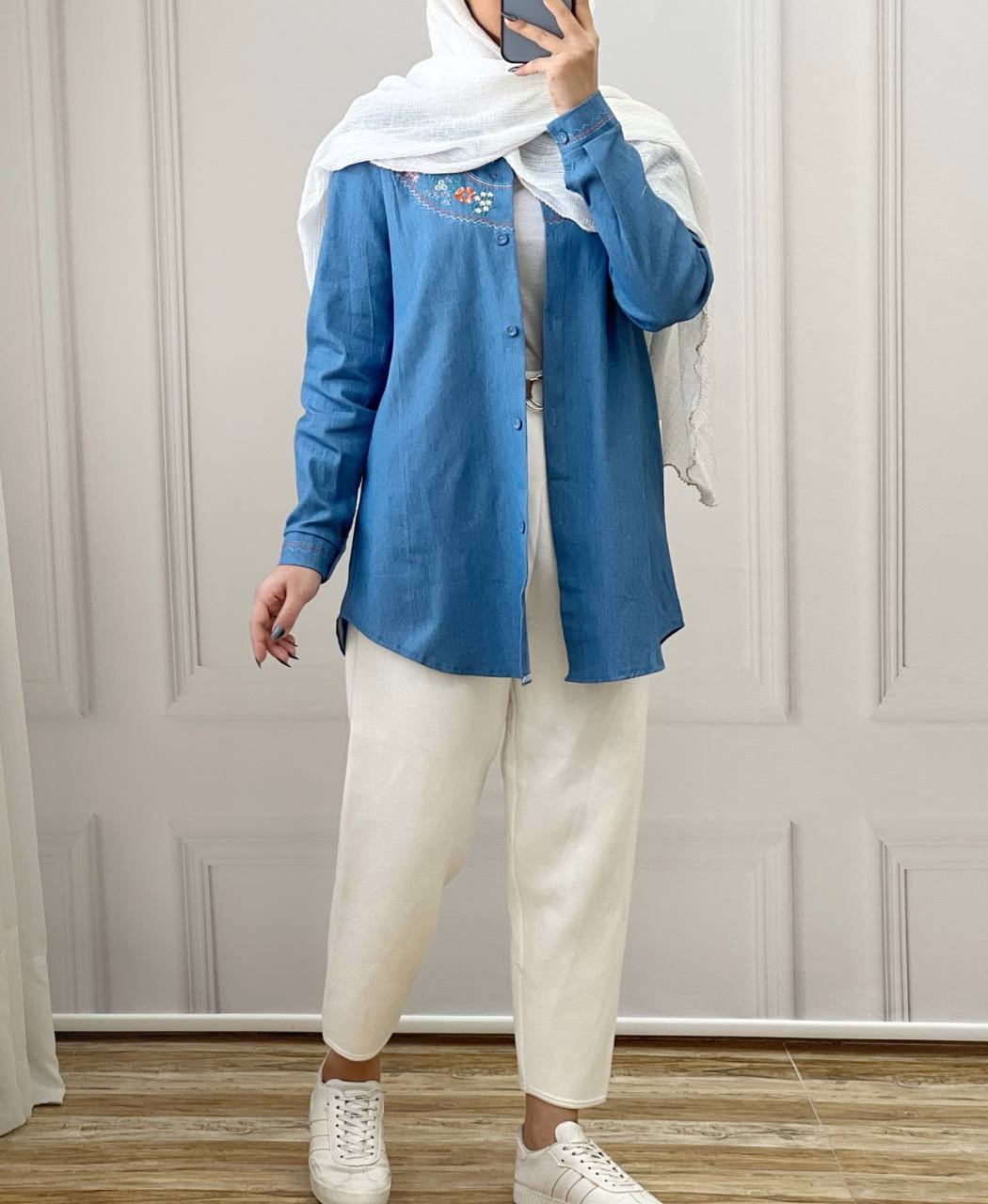 مانتو جین کاغذی مدل 4 کد 3789