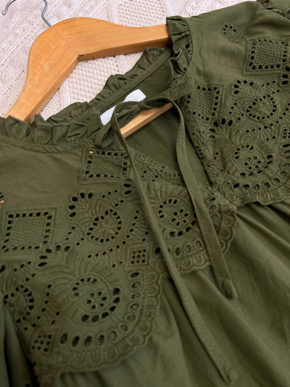 شومیز خامه دوزی سبز کد 3792