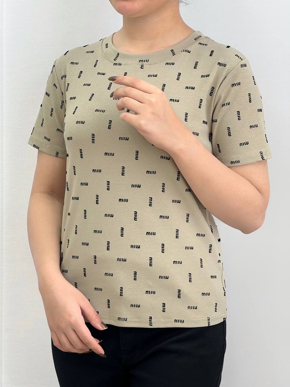 تیشرت طرح برجستهmiu کد 3795