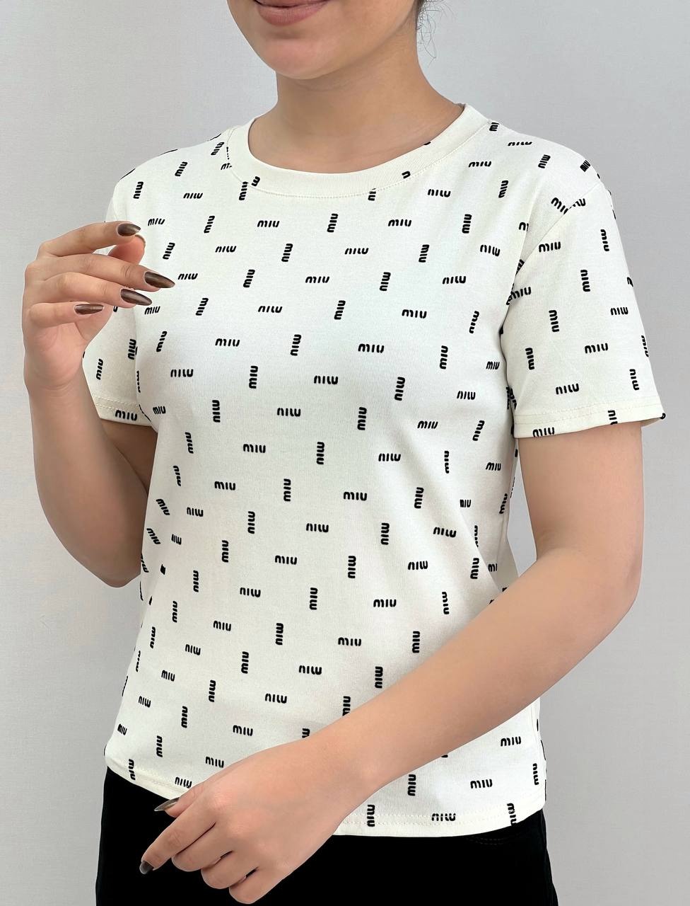 تیشرت طرح برجستهmiu کد 3795
