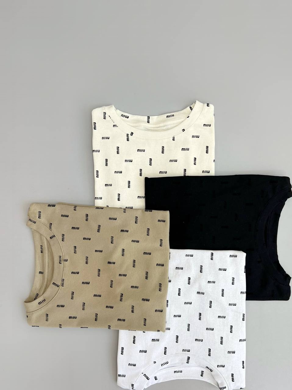 تیشرت طرح برجستهmiu کد 3795