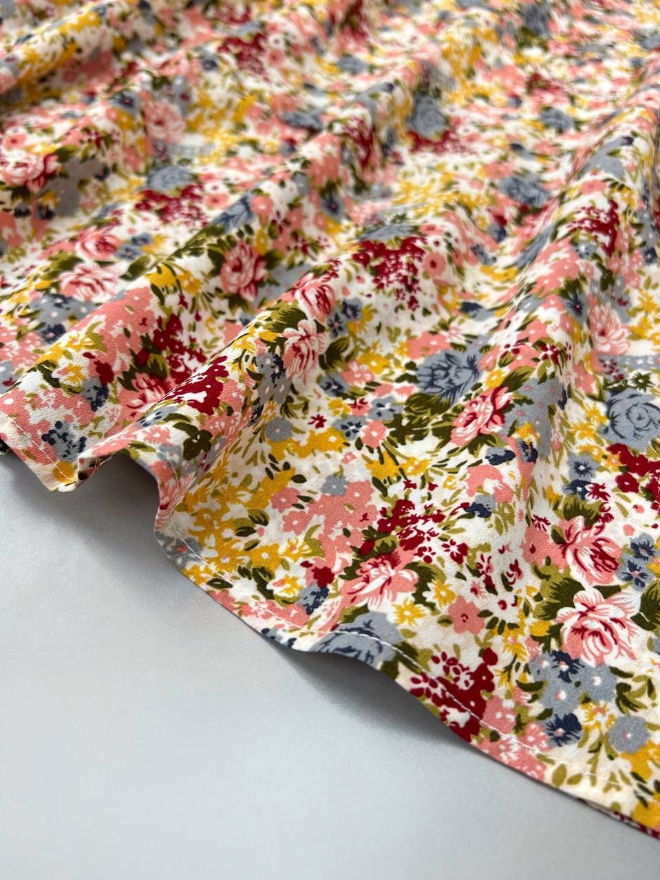 پیراهن گلدار تکرنگ کد 3796