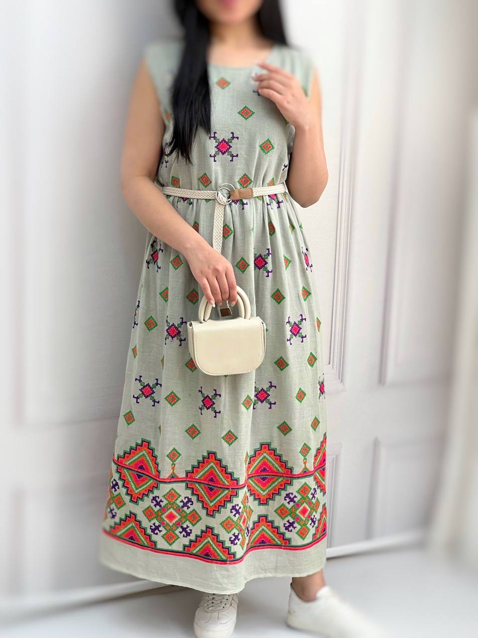 پیراهن بلند سوزندوزی کد 3712