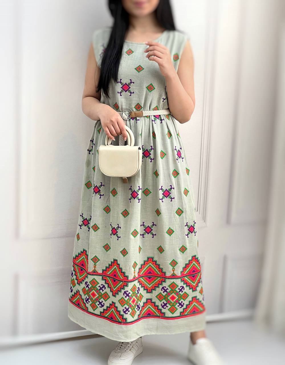 پیراهن بلند سوزندوزی کد 3712