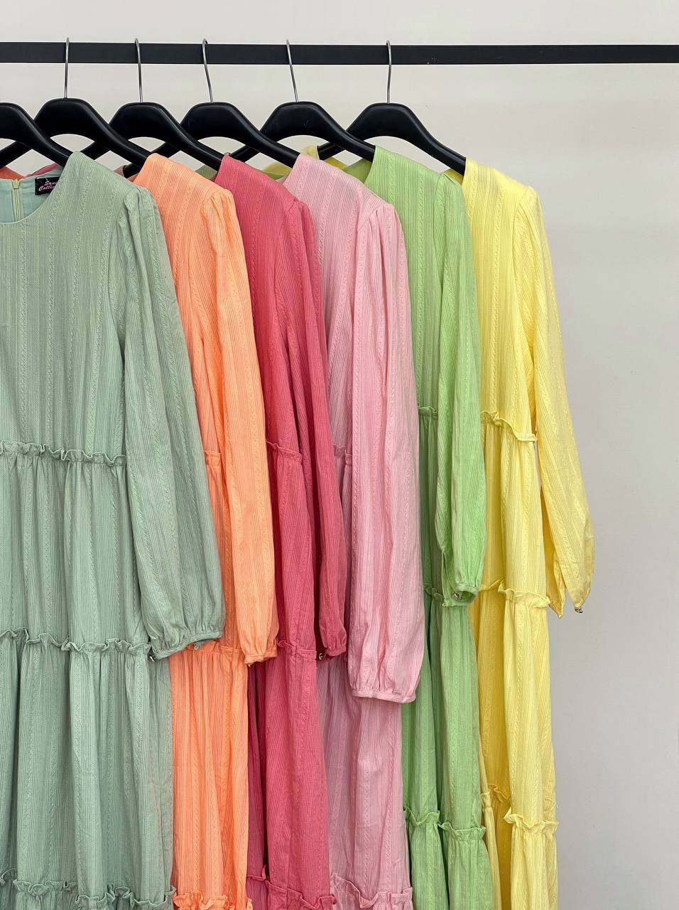 پیراهن بلند گل برجسته کد 3798