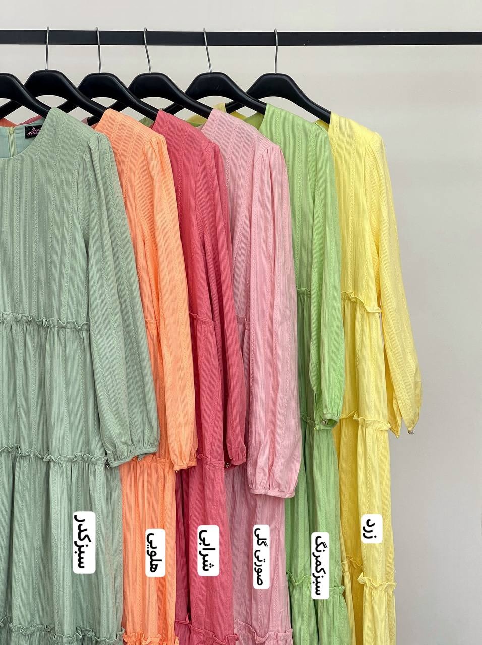 پیراهن بلند گل برجسته کد 3798