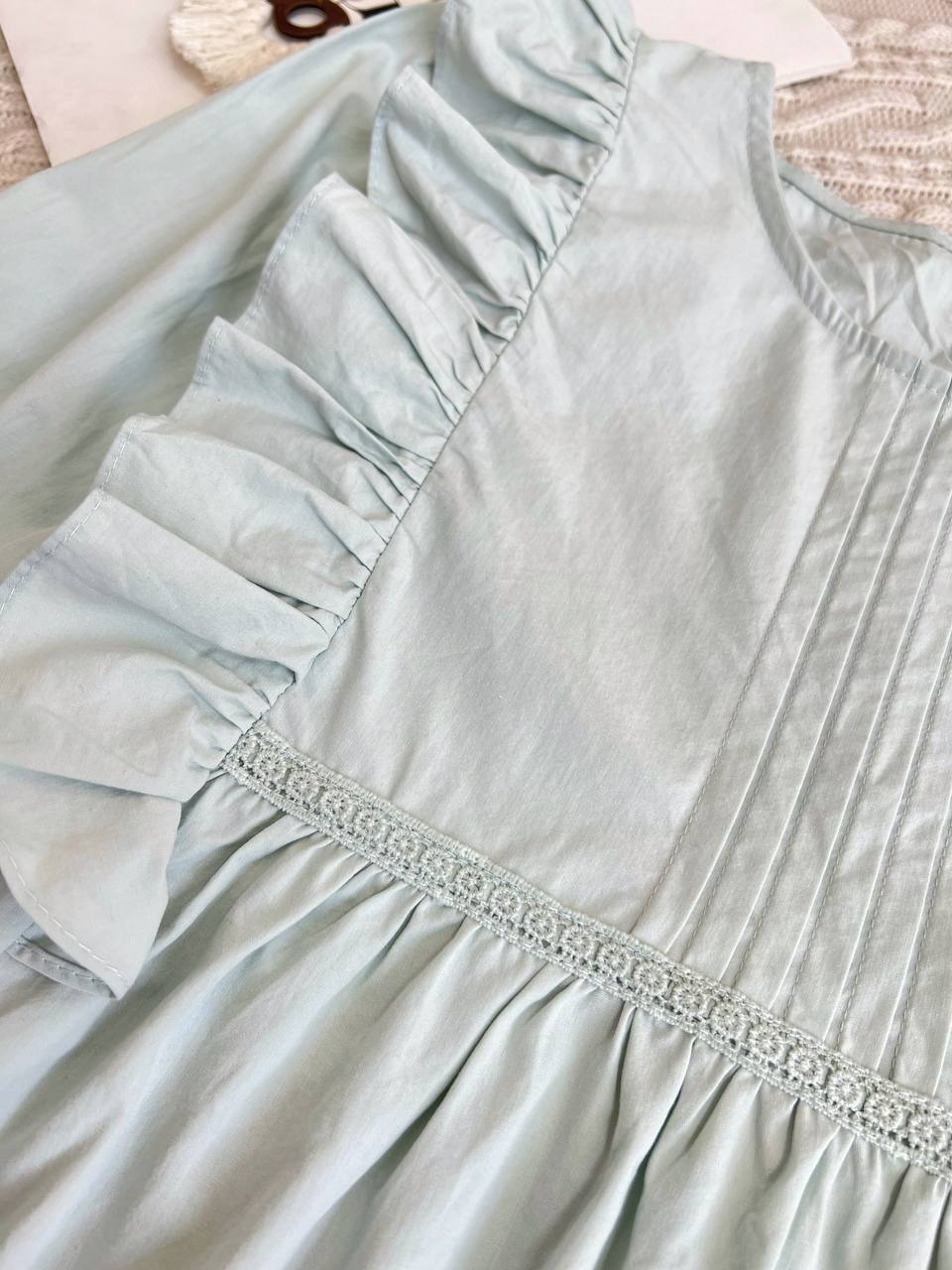 شومیز سرشانه چین عروسکی کد 3799