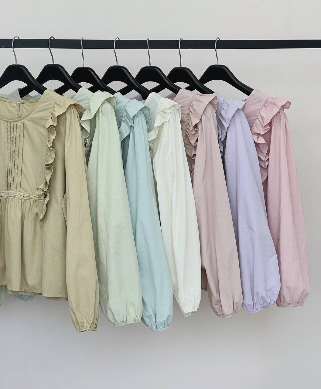 شومیز سرشانه چین عروسکی کد 3799