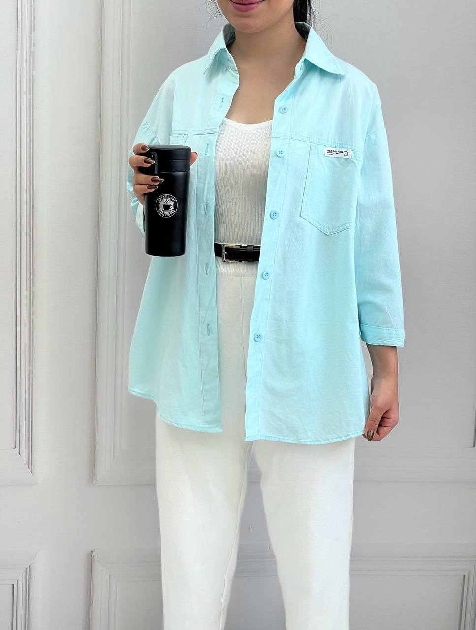 شومیز کتان نخ رنگی کد 3801