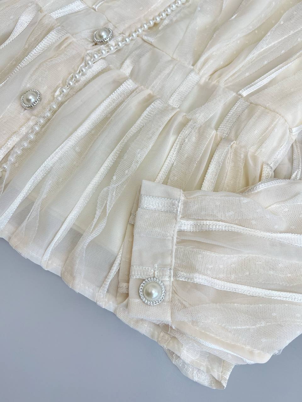 شومیز مرواریدی جلو دکمه کد 3803