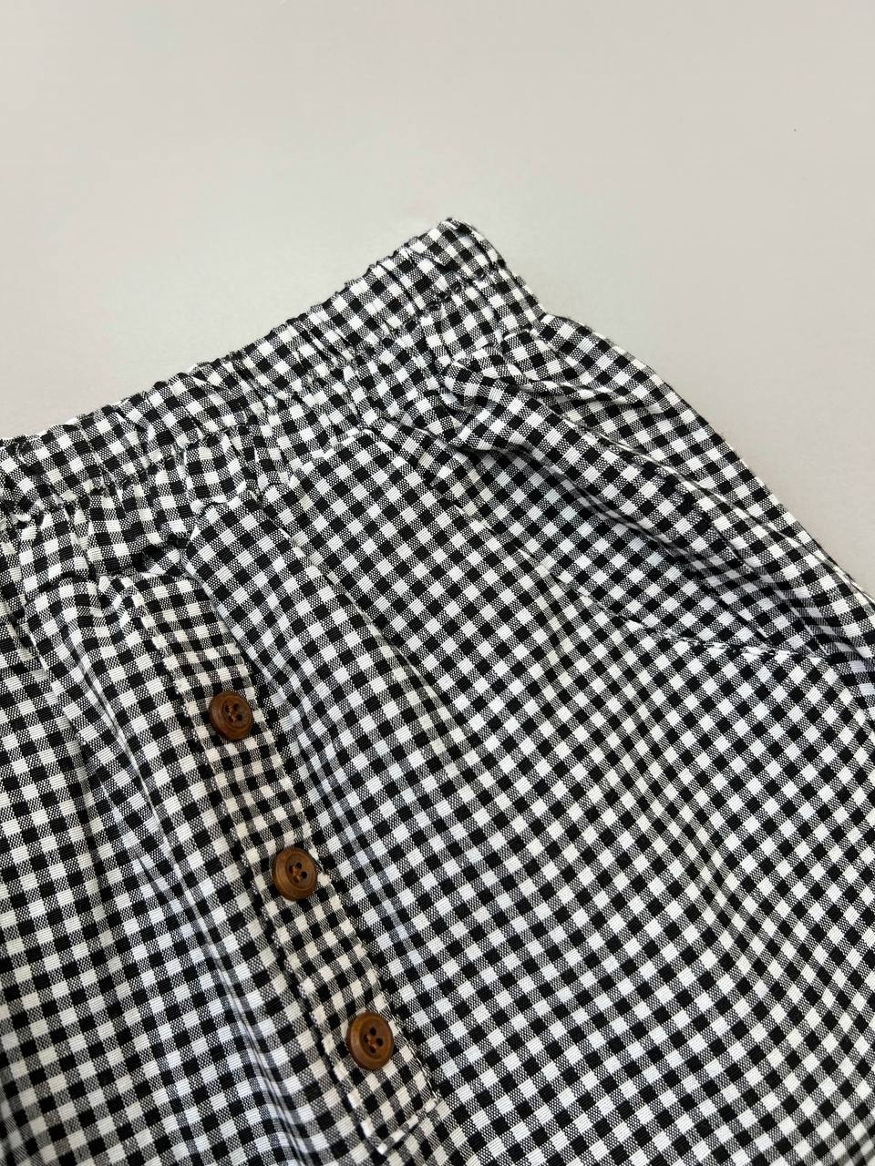 ست بلوز و شلوارک چهارخونه کد 3804