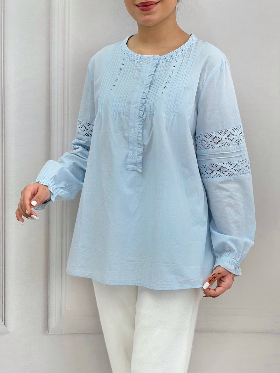 تونیک کتان نخ گیپوری کد 3818