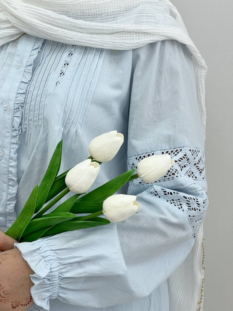 تونیک کتان نخ گیپوری کد 3818