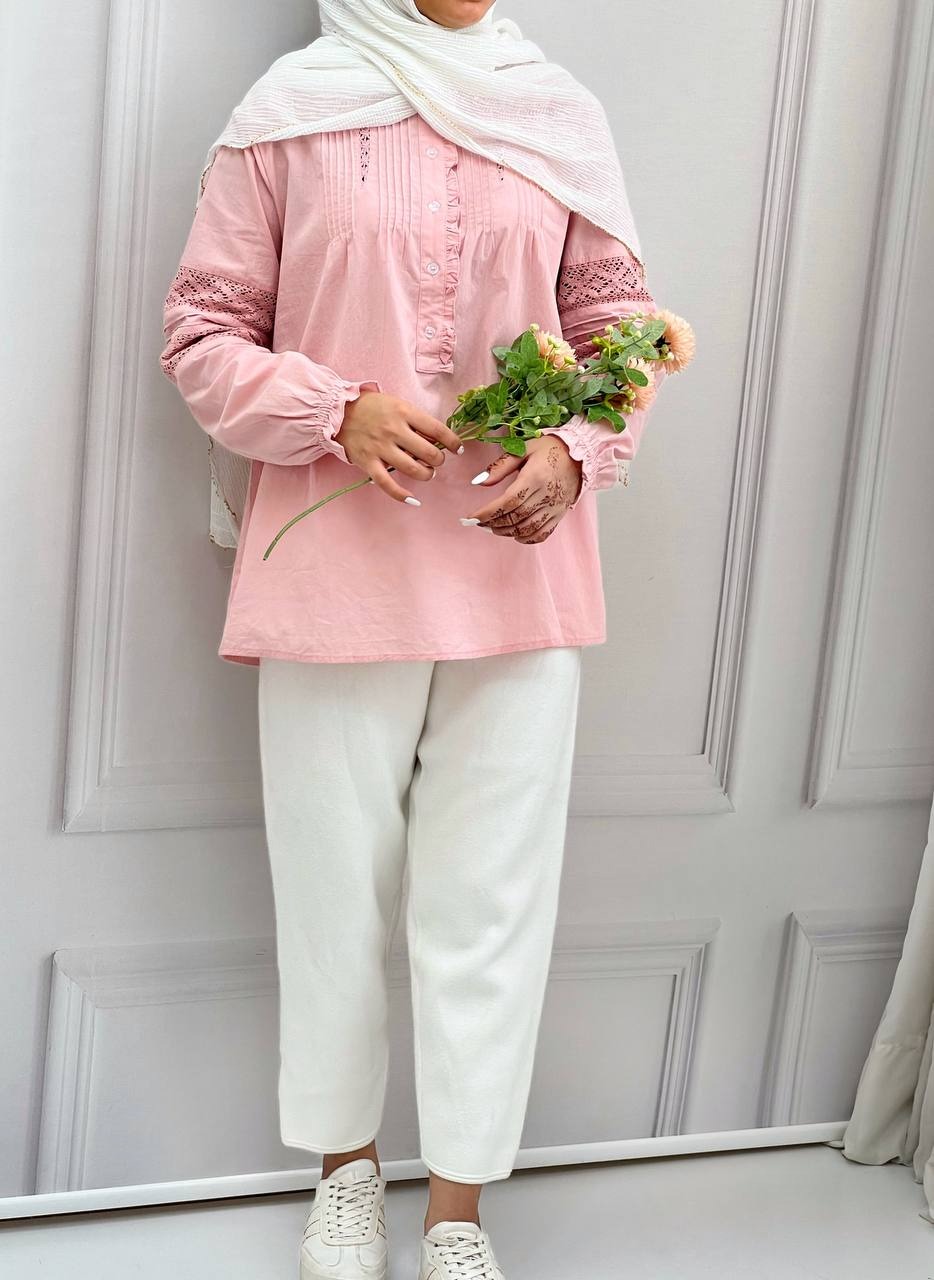 تونیک کتان نخ گیپوری کد 3818