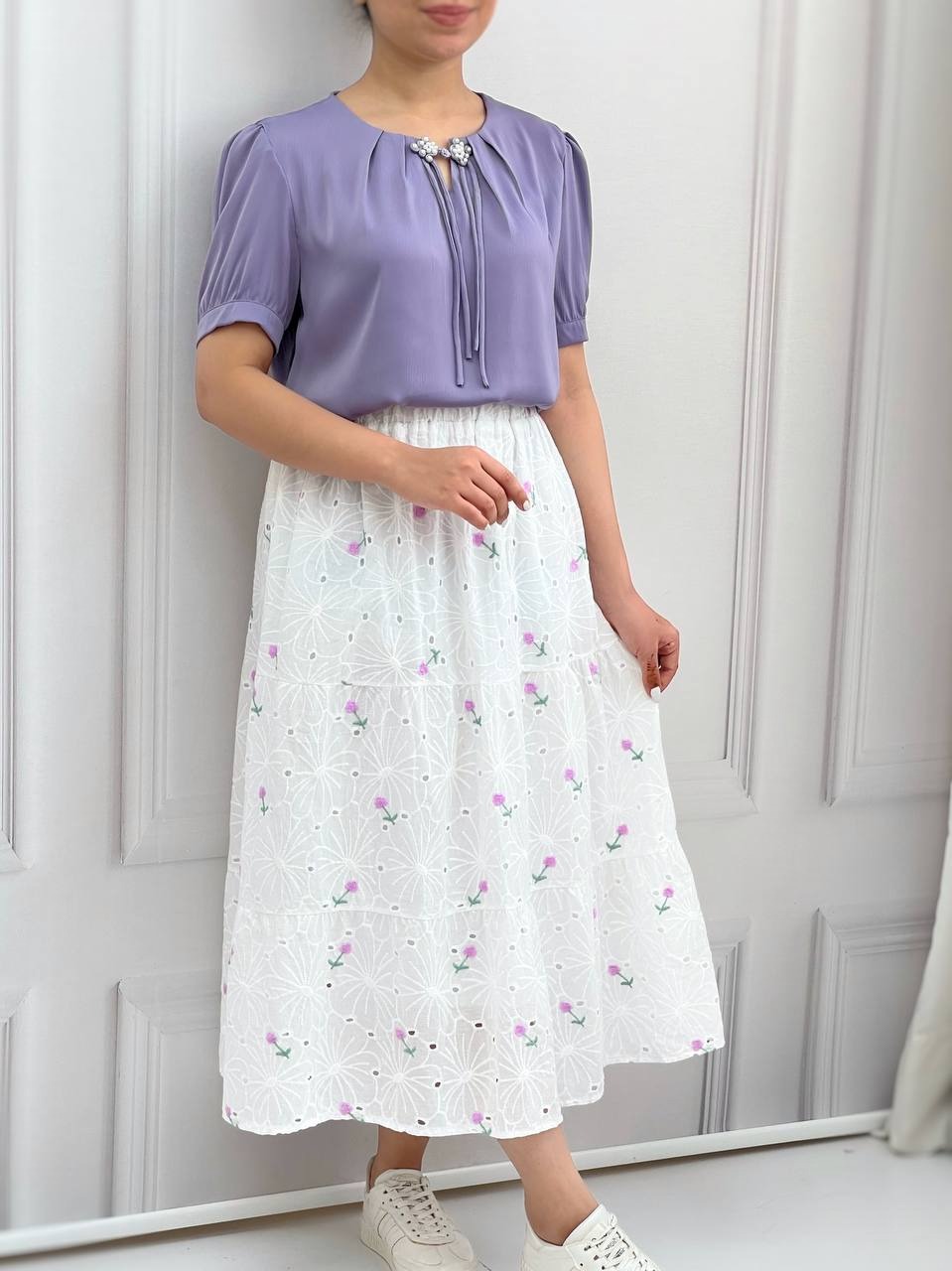 دامن خامه دوزی سه چین کد 3821