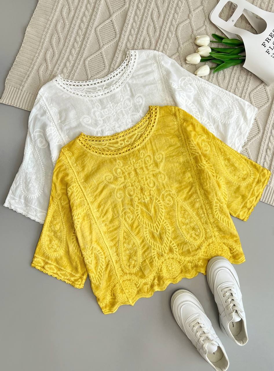 شومیز کنف نخ تمام گلدوزی شده کد 3830