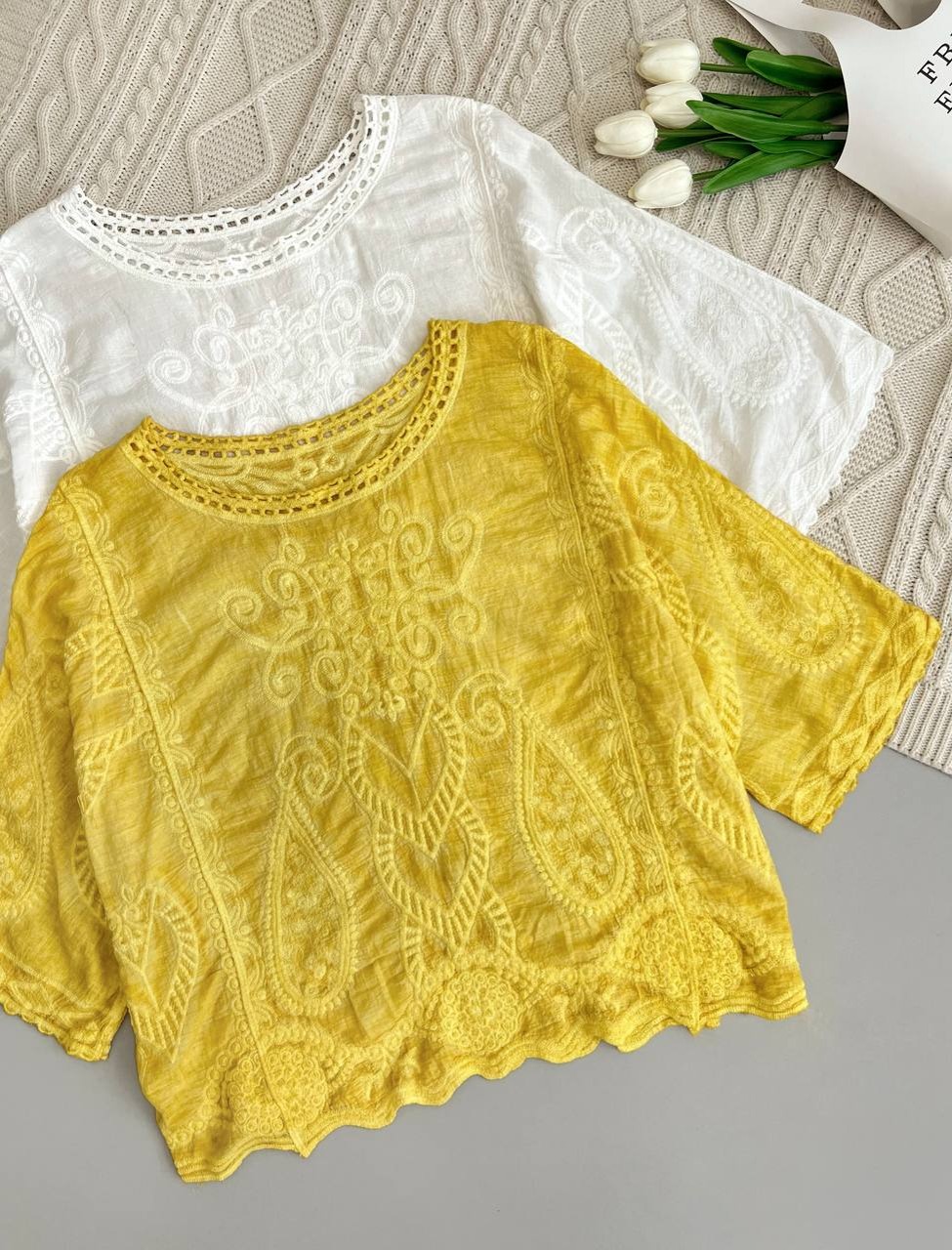 شومیز کنف نخ تمام گلدوزی شده کد 3830