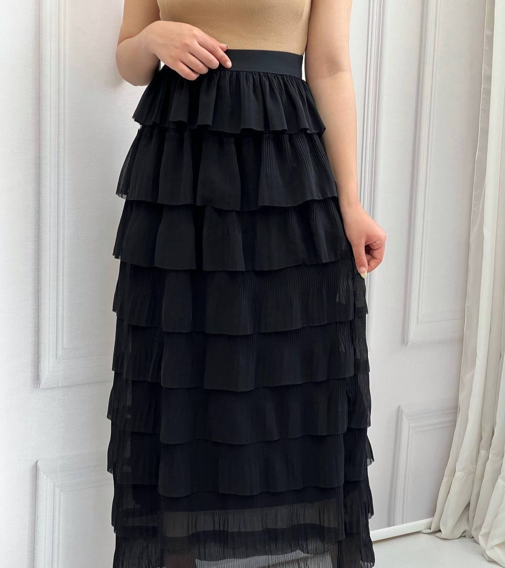 دامن طبقه ای پلیسه کد 3831