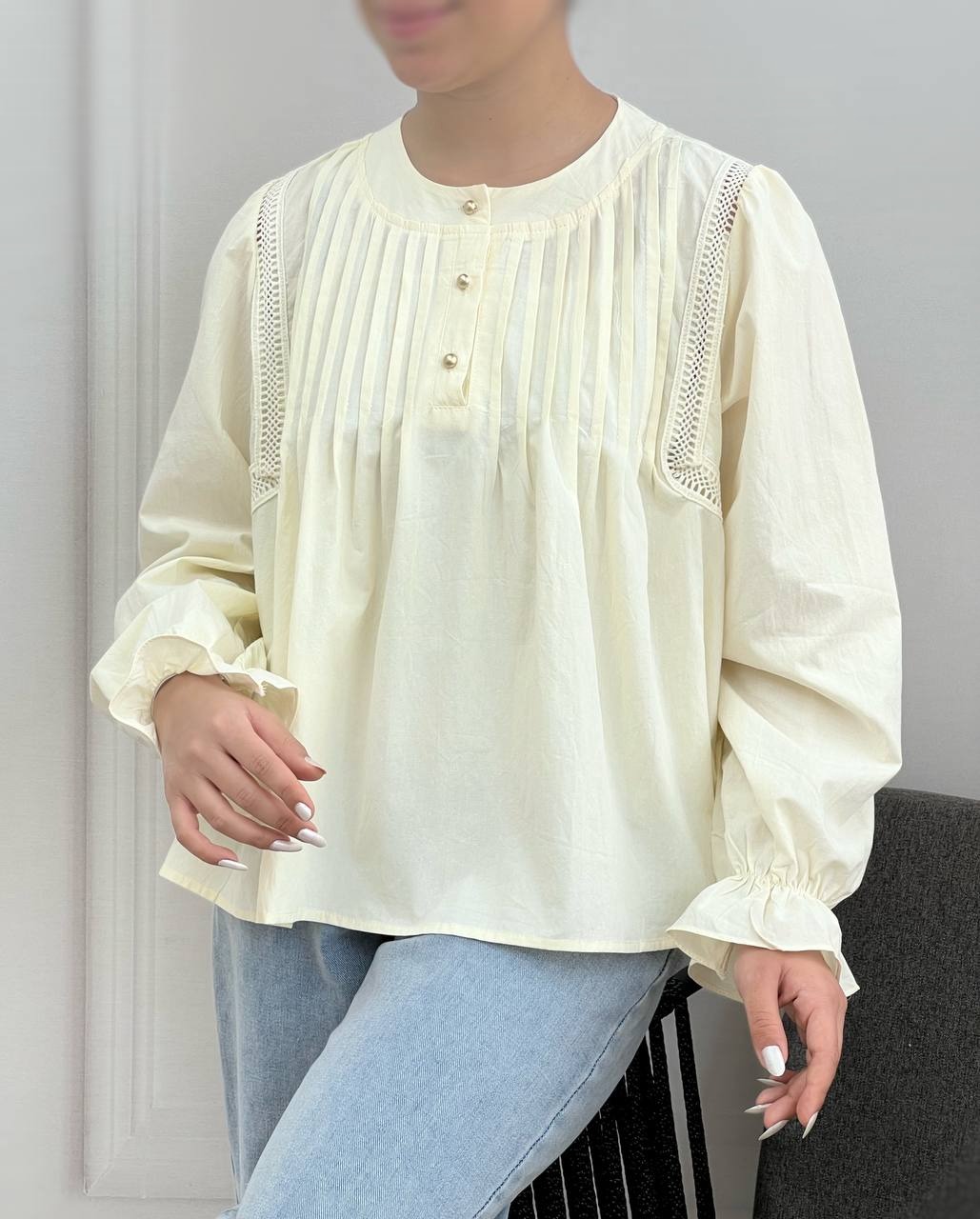 شومیز عروسکی جلو دکمه 3832