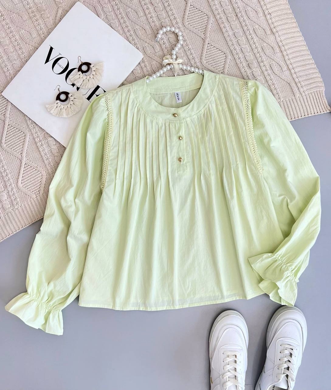 شومیز عروسکی جلو دکمه 3832