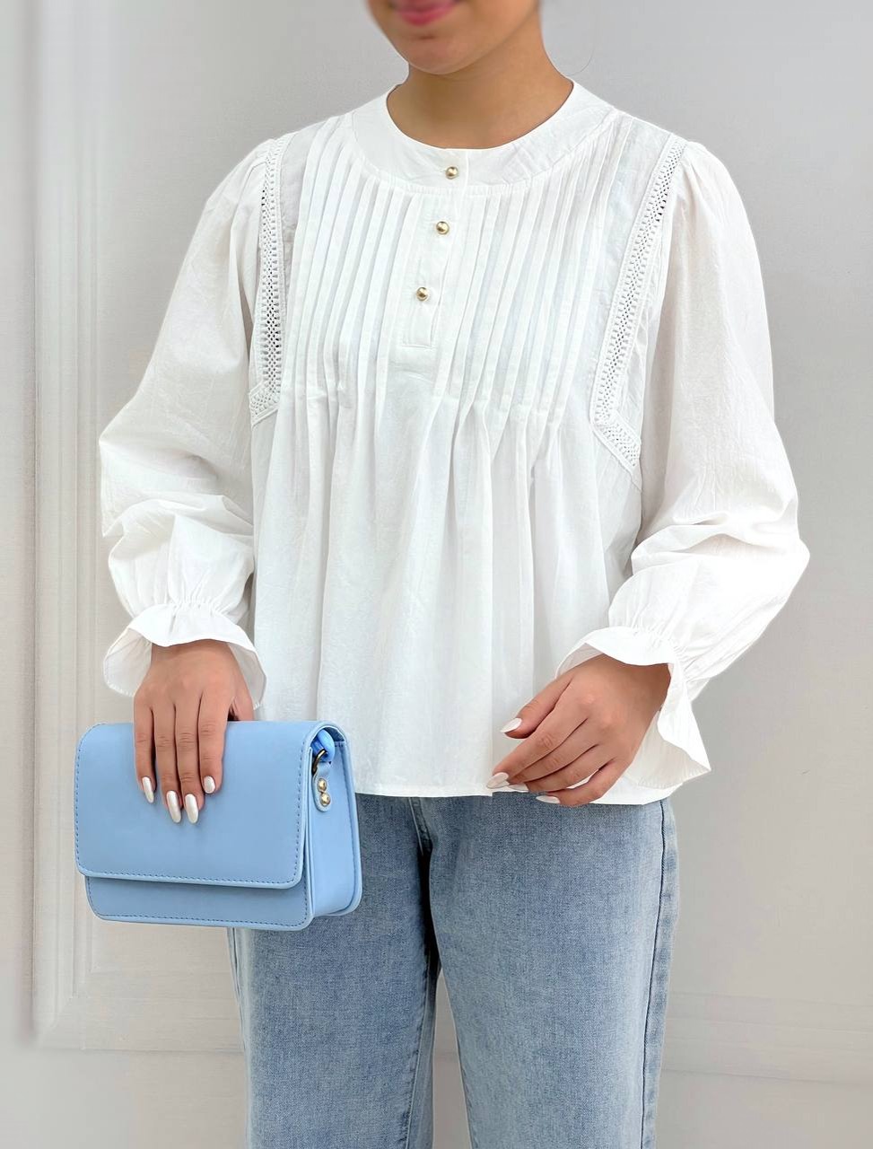 شومیز عروسکی جلو دکمه 3832