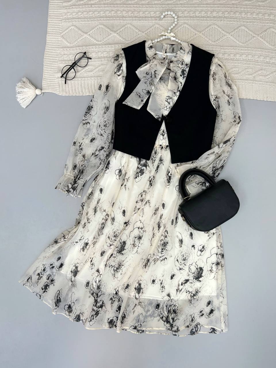 ست پیراهن و جلیقه کد 3833