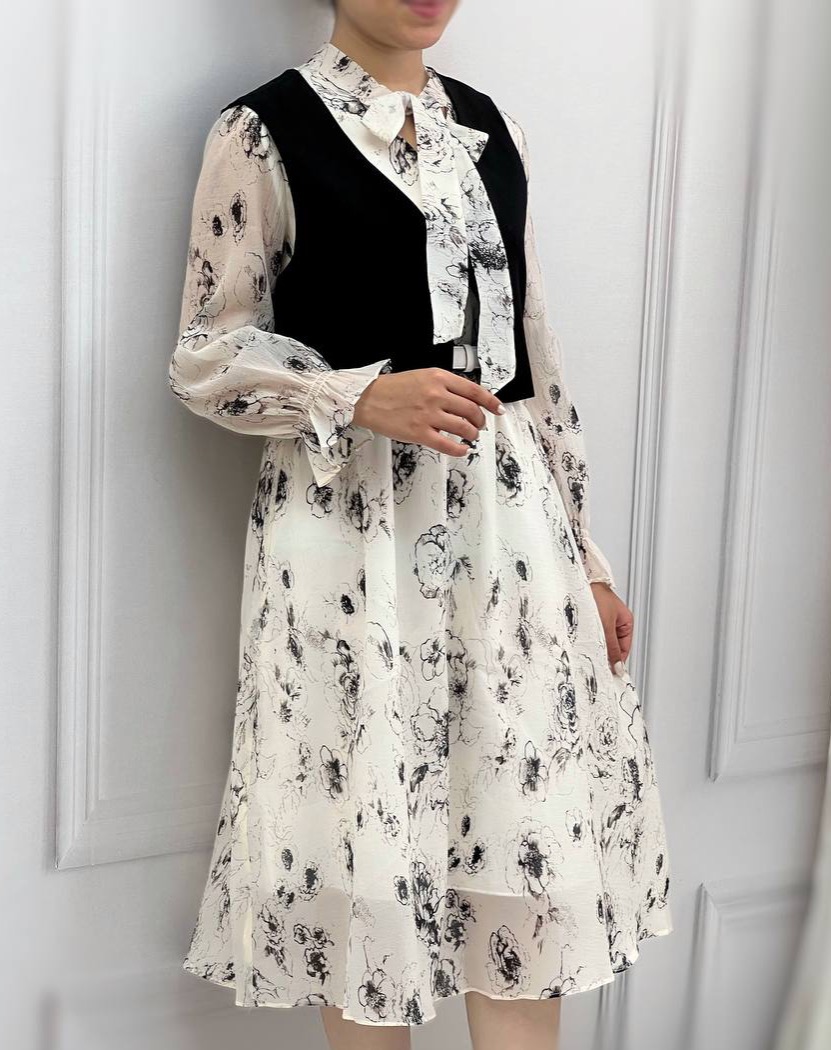 ست پیراهن و جلیقه کد 3833