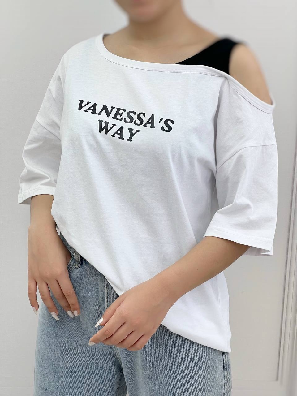 تیشرت سرشانه باز کد 3836