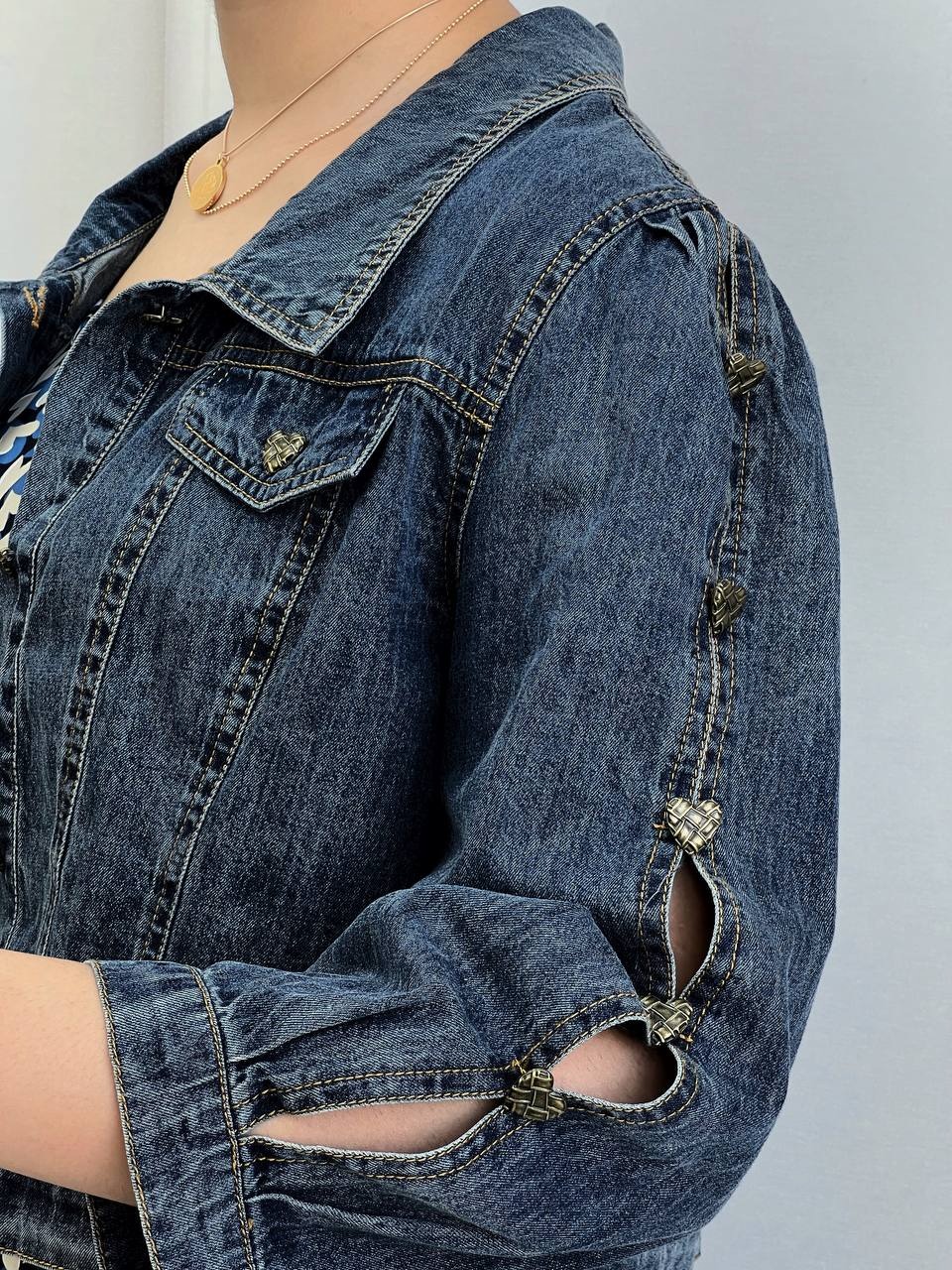 ست سارافن و کت جین کد 3841