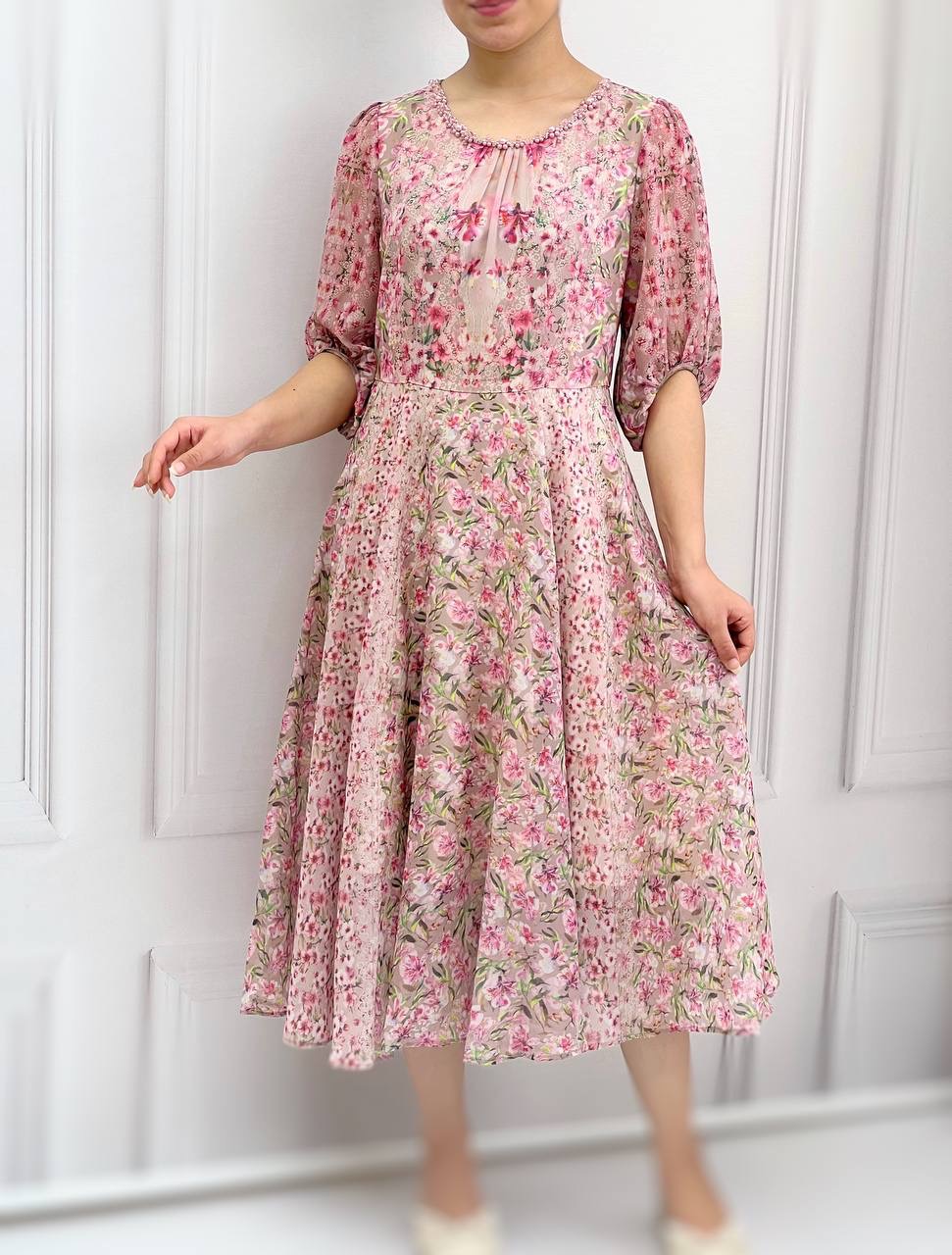 پیراهن حریر عروسکی کد 3842