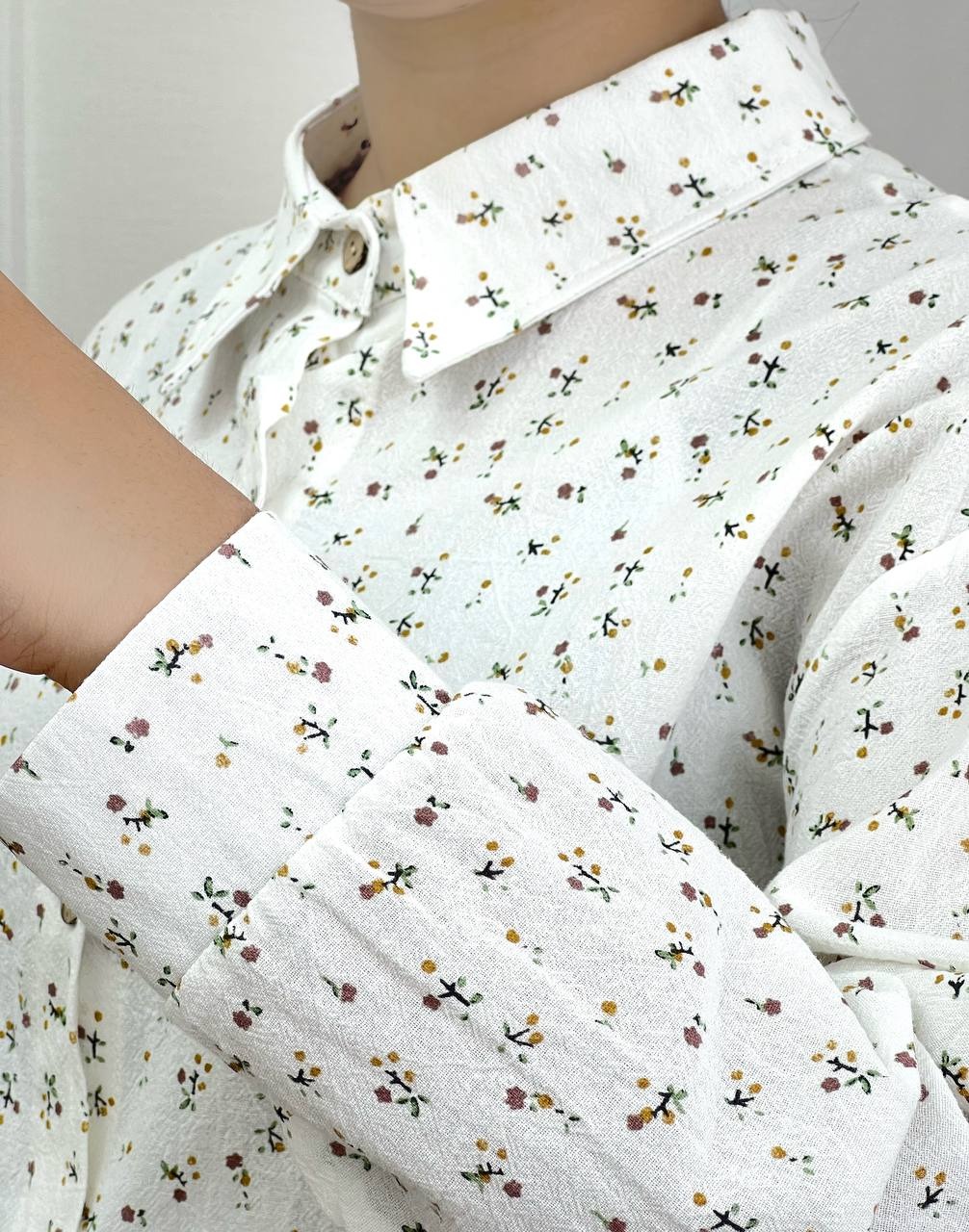 شومیز کنف گل ریز کد 3843