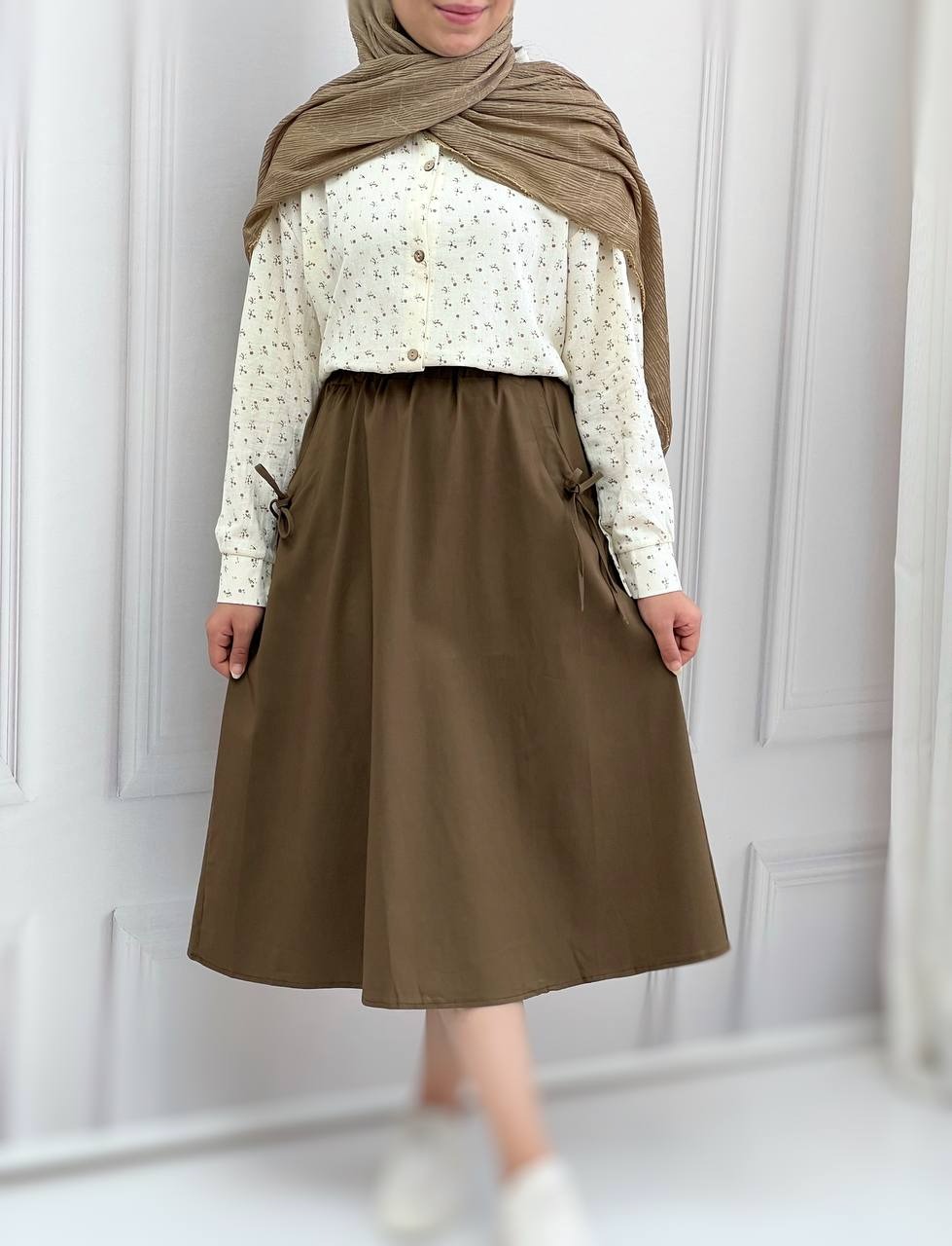 شومیز کنف گل ریز کد 3843