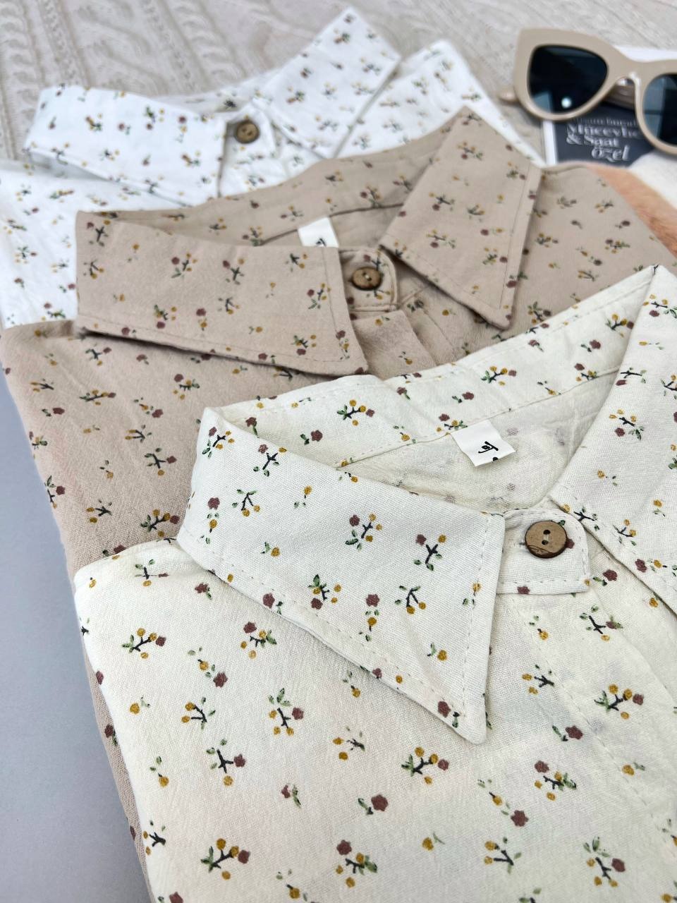 شومیز کنف گل ریز کد 3843