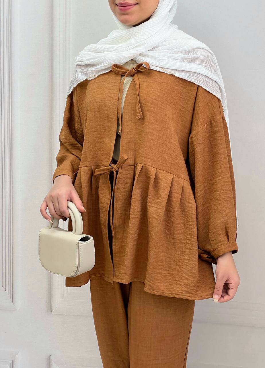 ست شومیز و شلوار عروسکی پاپیون کد 3845