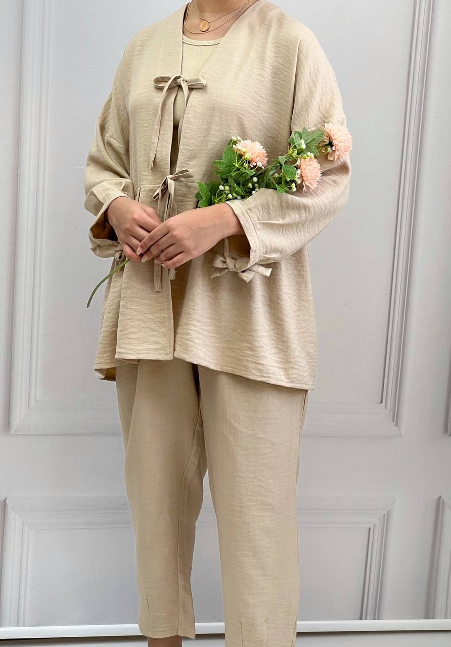 ست شومیز و شلوار عروسکی پاپیون کد 3845