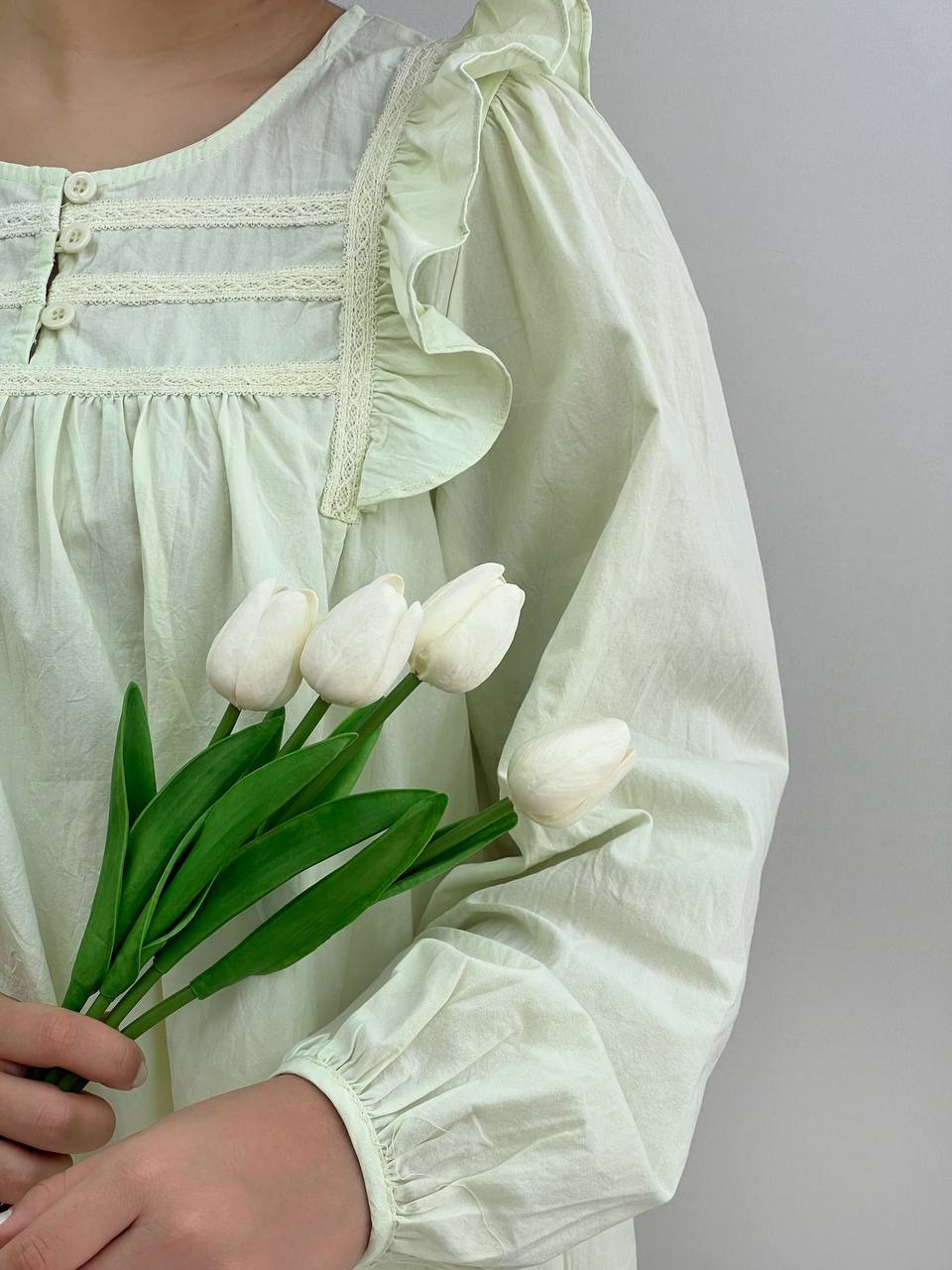 شومیز بالا چین عروسکی مدل 3 کد 3846