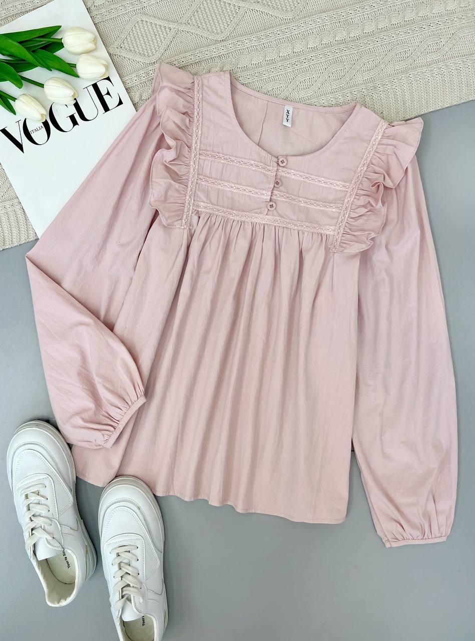 شومیز بالا چین عروسکی مدل 3 کد 3846