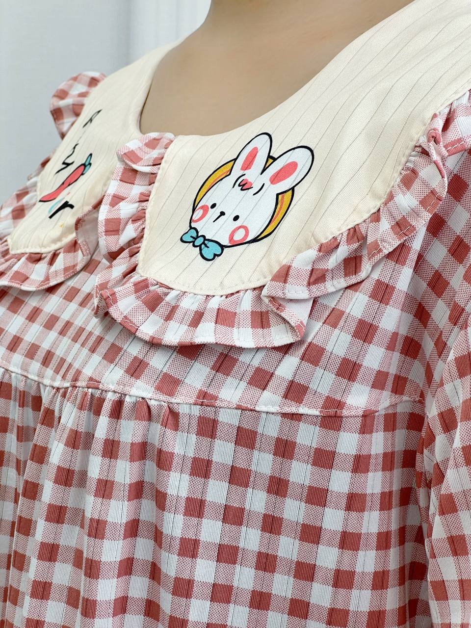 ست بلوز شلوار نخ و پنبه دوطرح کد 3847