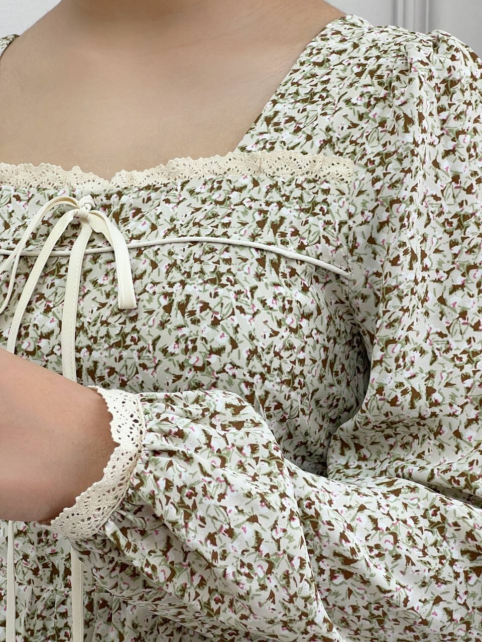 پیراهن کرپ آستردار کد 3853