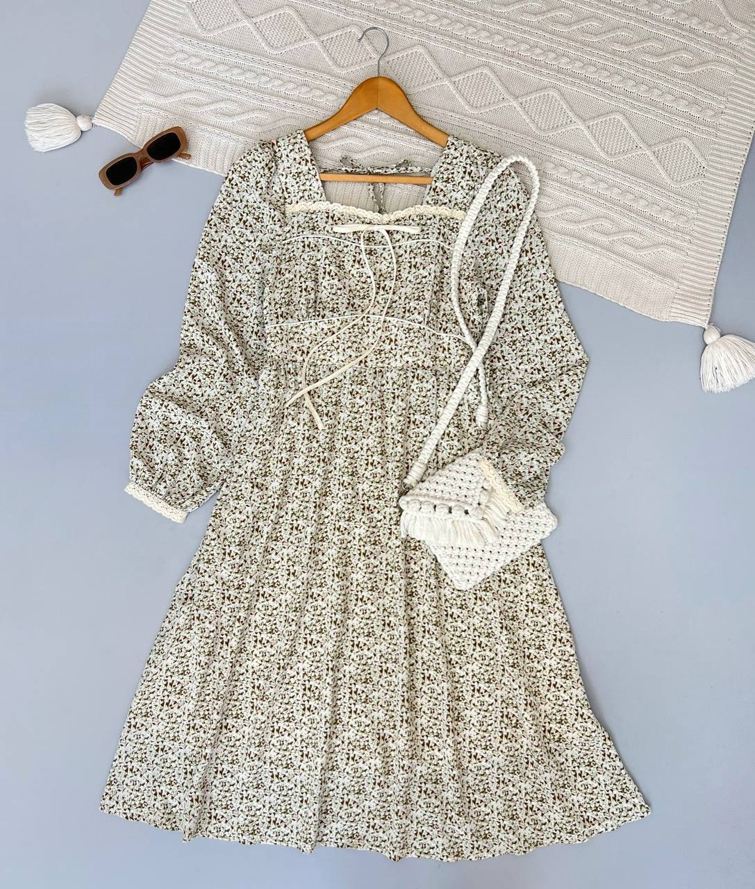 پیراهن کرپ آستردار کد 3853