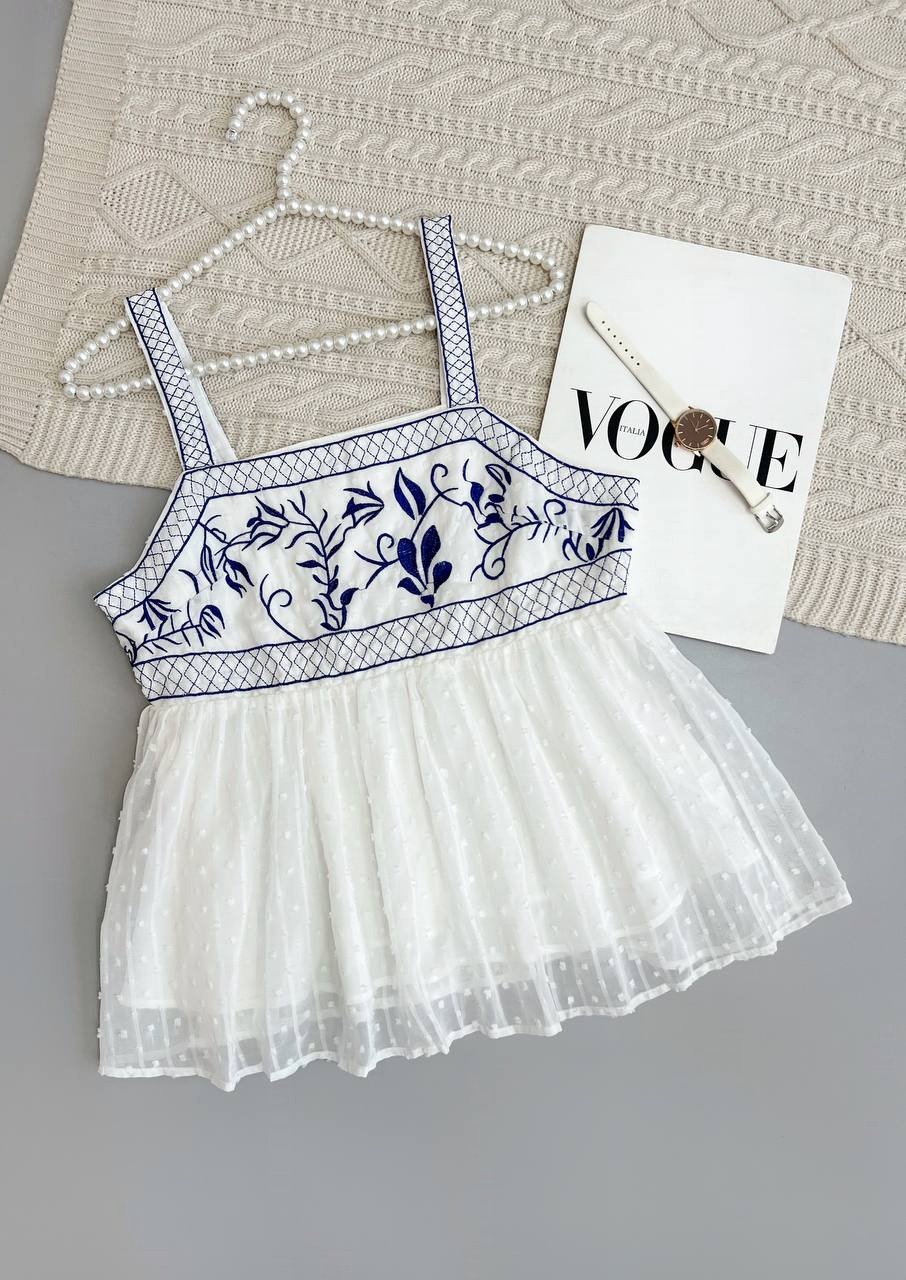 تاپ بالاتنه گلدوزی آستردار کد 3864