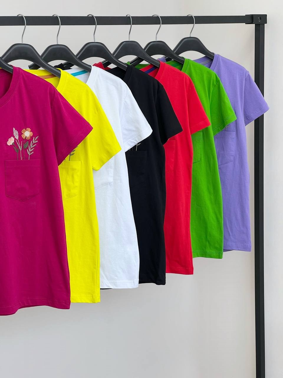 تیشرت جیب دار گلدوزی کد 3869