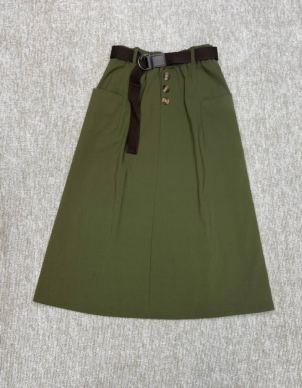 دامن سه دکمه کمربندی کد 3875