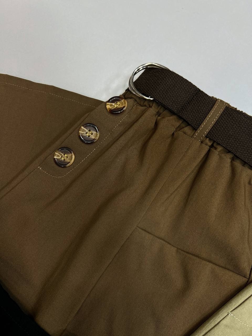 دامن سه دکمه کمربندی کد 3875