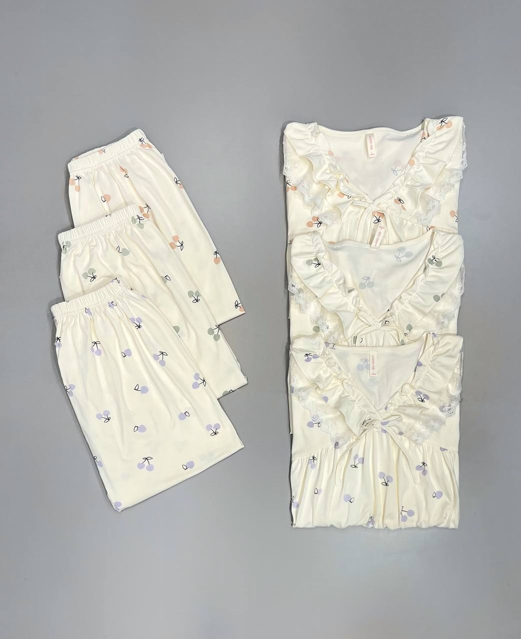 ست بلوز و شلوارک دو طرح کد 3878